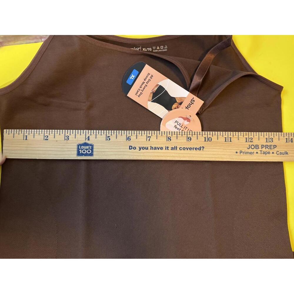 Shapermint Essentials All Day Every Day Scoop Neck Cami Brown 62001 Size XL NEW - Picture 4 of 5
